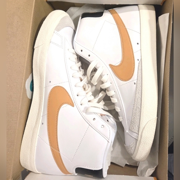 Nike Blazer '77 Vintage Mid White Amber Brown US Men's Size 10.5 - Picture 5 of 7